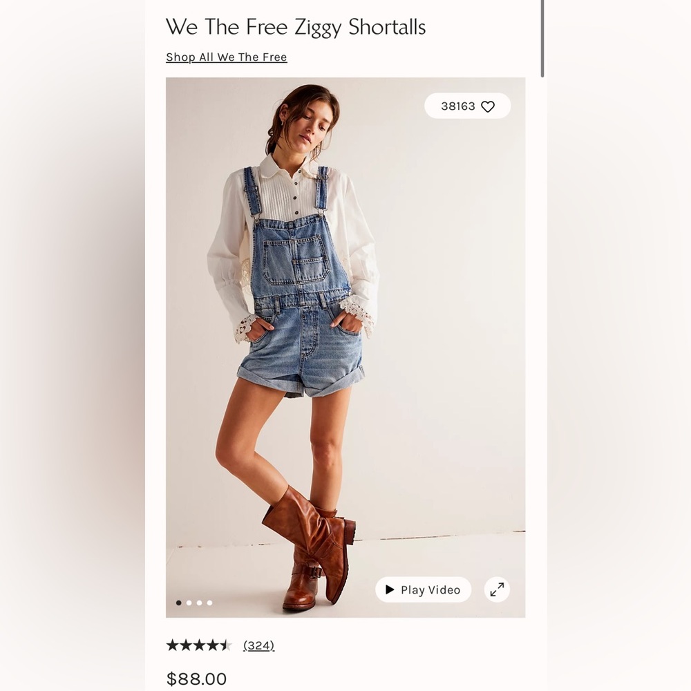 Free People We The Free Ziggy Shortalls